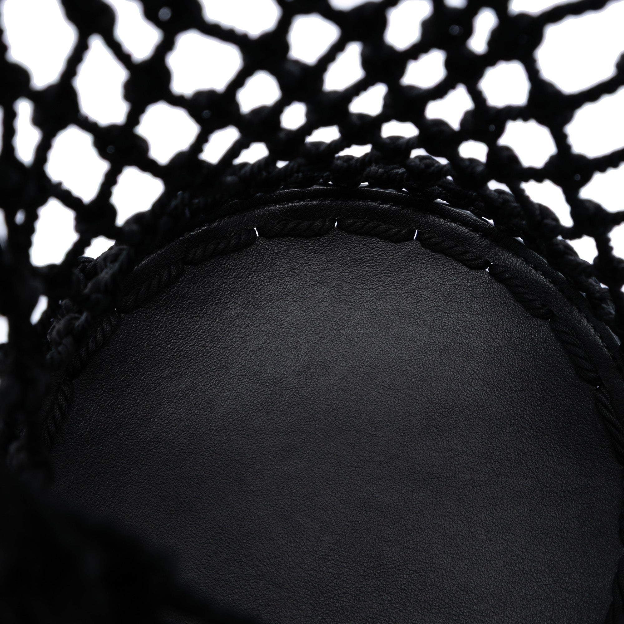 Mesh and Leather Bucket Bag Black - Lab Luxury Resale