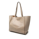Large Leather Milo Shopping Tote Brown - Lab Luxury Resale