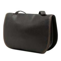 Leather Anagram Flap Crossbody Black - Lab Luxury Resale