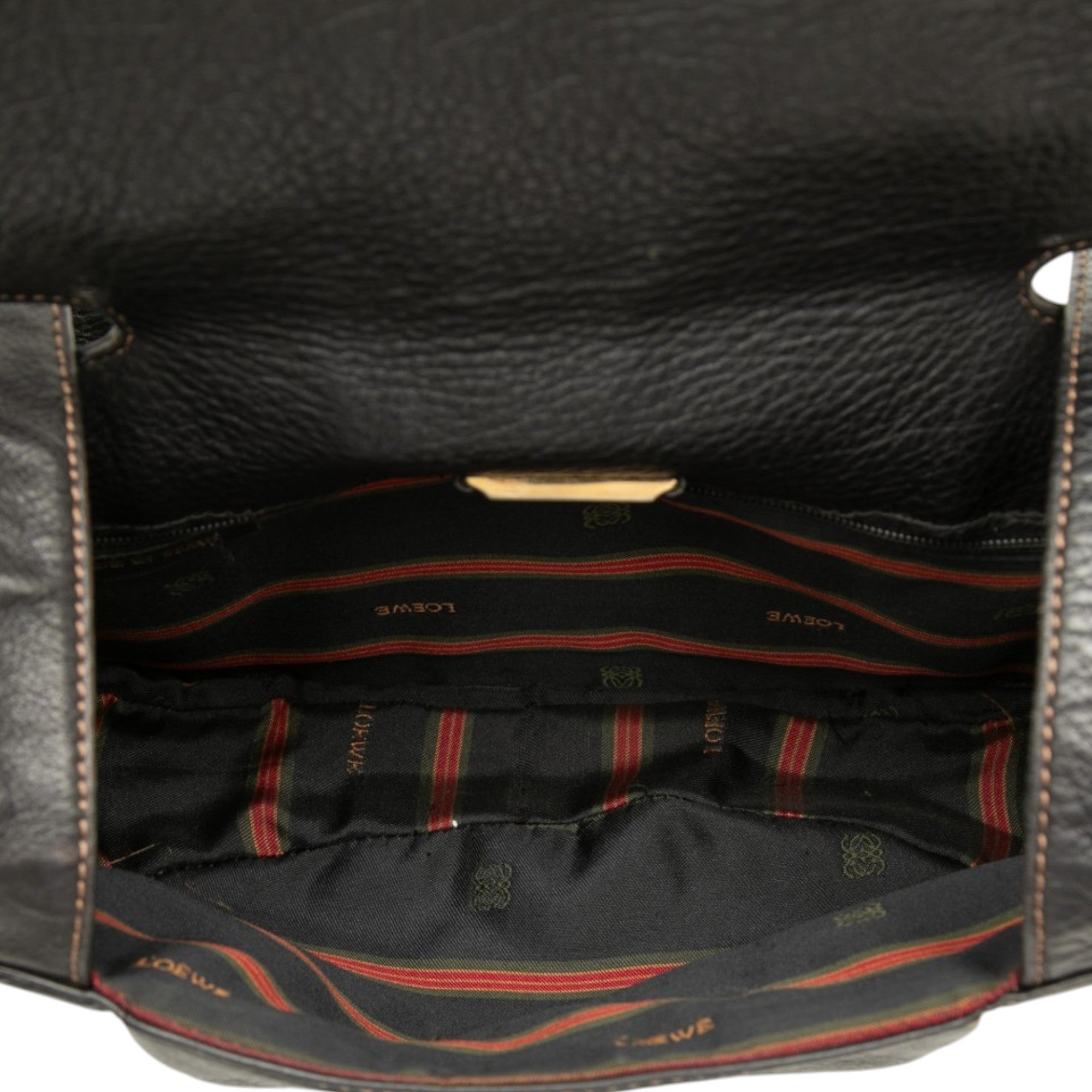 Leather Anagram Flap Crossbody Black - Lab Luxury Resale