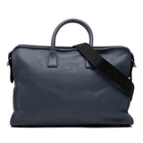 Leather Amazona Business Bag Blue - Lab Luxury Resale