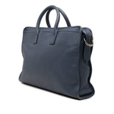 Leather Amazona Business Bag Blue - Lab Luxury Resale