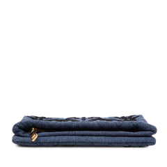 Embroidered Denim Impunto Clutch Blue - Lab Luxury Resale