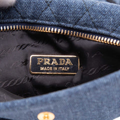 Embroidered Denim Impunto Clutch Blue - Lab Luxury Resale