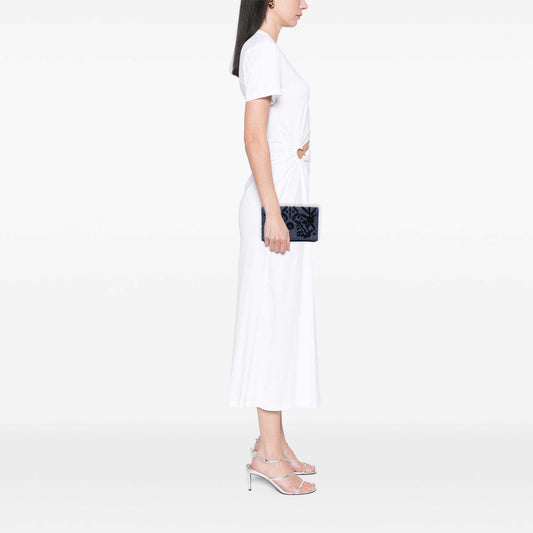 Embroidered Denim Impunto Clutch Blue - Lab Luxury Resale