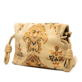 Suede Tapestry Flamenco Knot Crossbody Brown - Lab Luxury Resale