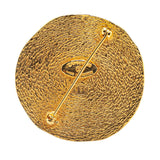 Gold Plated 31 Rue Cambon Round Brooch Gold - Lab Luxury Resale