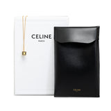 Celine Triomphe Box Pendant Necklace Gold