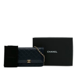 Chanel Boy Wallet On Chain Blue