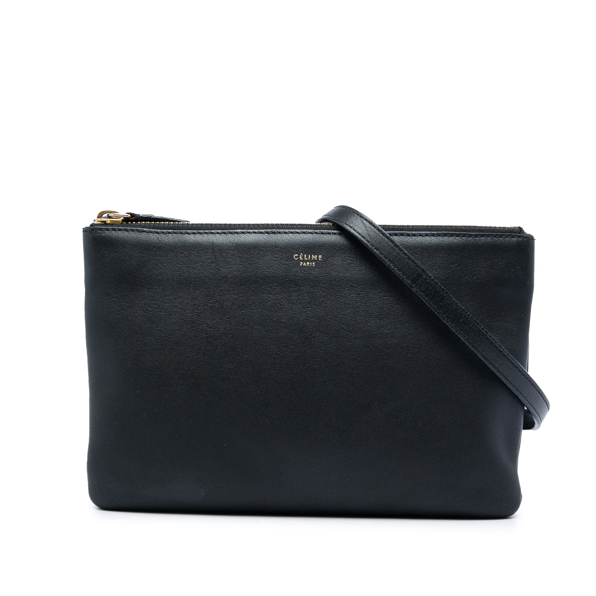 Small Lambskin Trio Crossbody Black - Lab Luxury Resale