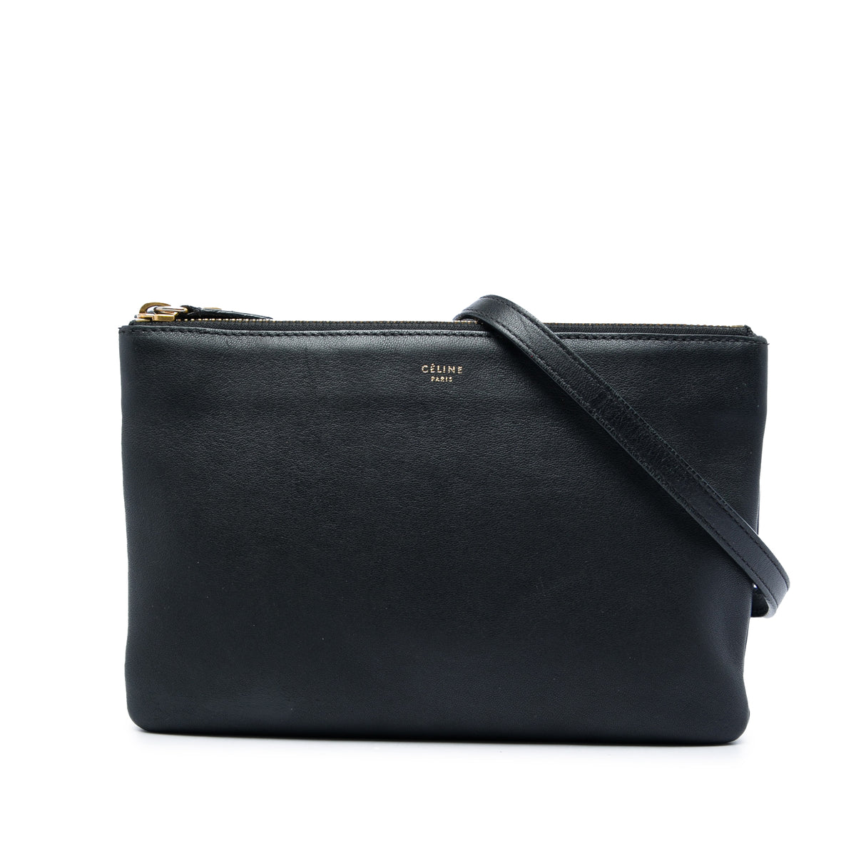 Small Lambskin Trio Crossbody Black - Lab Luxury Resale