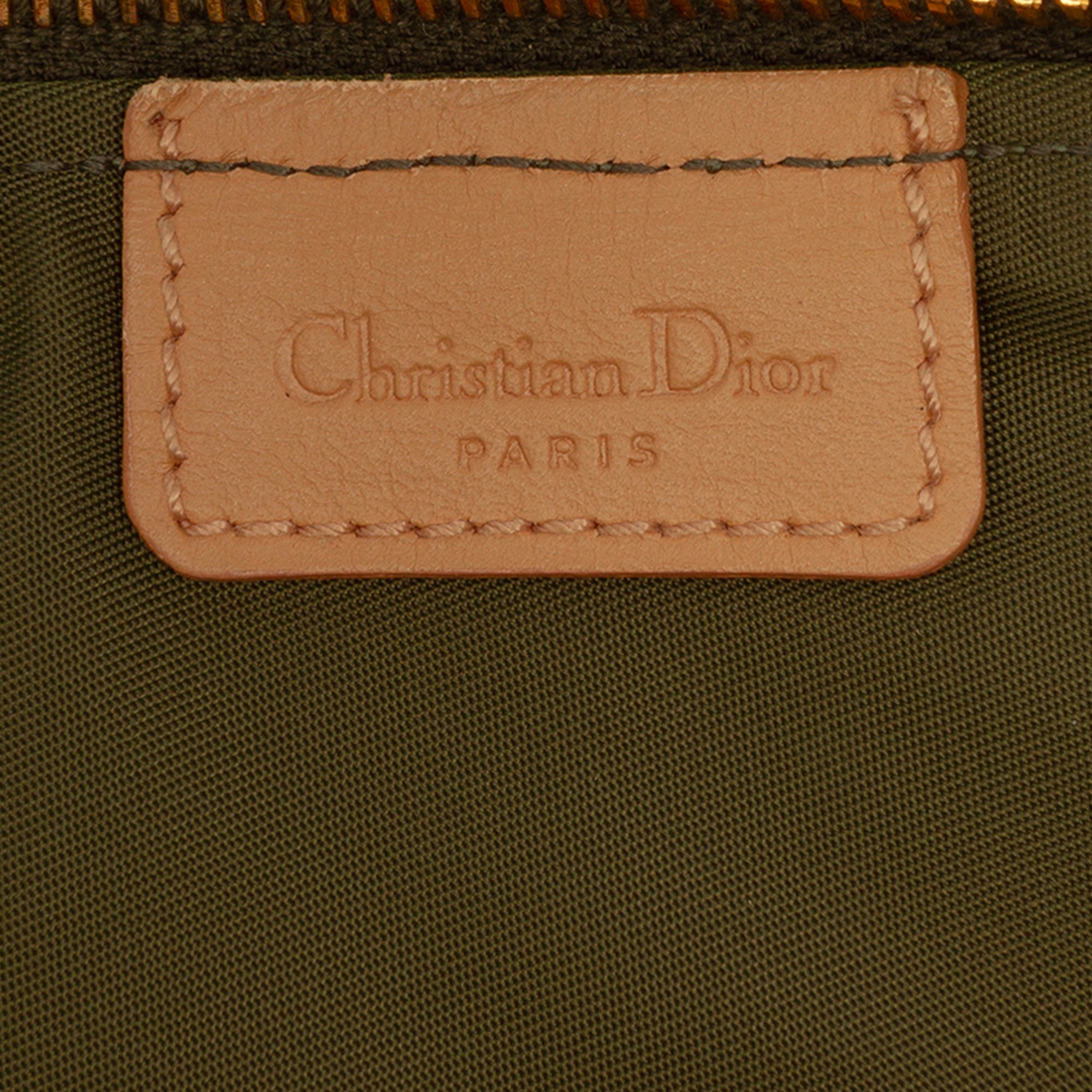Mini Diorissimo Canvas Saddle Pochette Green - Lab Luxury Resale