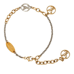 Gold Plated and Brass Logomania Bracelet Gold - Lab Luxury Resale