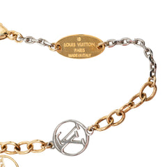 Gold Plated and Brass Logomania Bracelet Gold - Lab Luxury Resale