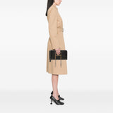Metallic Lambskin CC Chain Fringe Clutch Black - Lab Luxury Resale