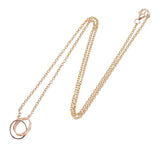 18K Rose Gold Love Interlocking Necklace Pink - Lab Luxury Resale