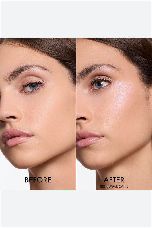 Dior Forever Glow Luminizer in shade 831 Sugar Cane, limited edition, new in box, with a shimmering highlighter compact.