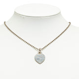 Tiffany Notes Heart Ball Chain Necklace Silver