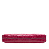 Embossed Calfskin Anagram Repeat T Pouch Red - Lab Luxury Resale