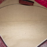 Embossed Calfskin Anagram Repeat T Pouch Red - Lab Luxury Resale