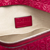 Embossed Calfskin Anagram Repeat T Pouch Red - Lab Luxury Resale