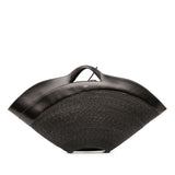Large Raffia Khaima Tote Black - Lab Luxury Resale