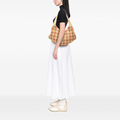 Tweed Houndstooth Hobo Beige - Lab Luxury Resale