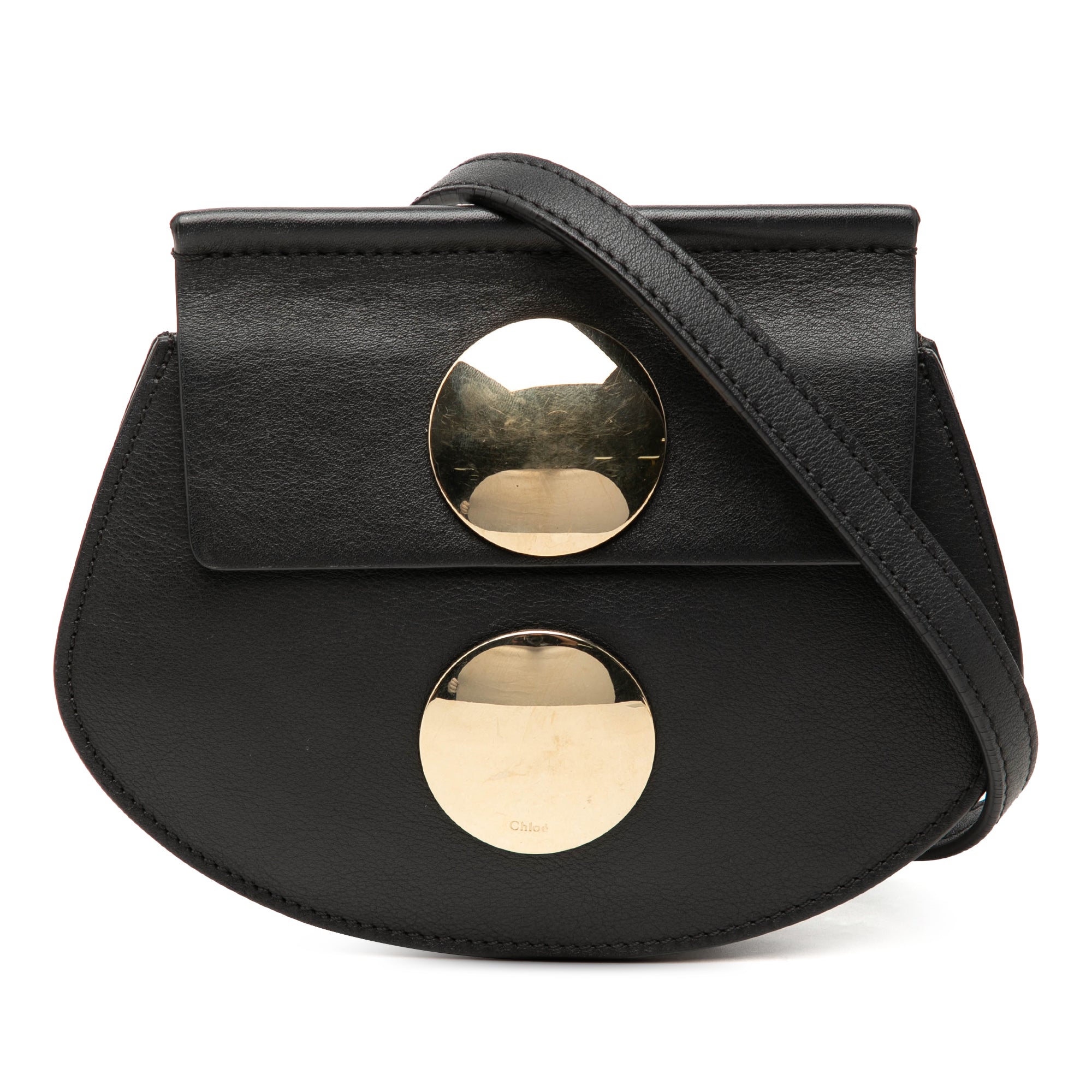 Mini Leather Faye Crossbody Black - Lab Luxury Resale