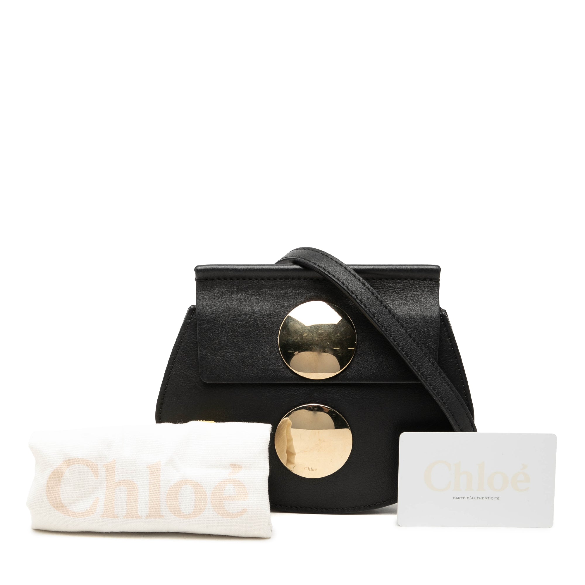 Mini Leather Faye Crossbody Black - Lab Luxury Resale