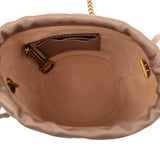 Small GG Marmont Leather Matelasse Bucket Bag Brown - Lab Luxury Resale