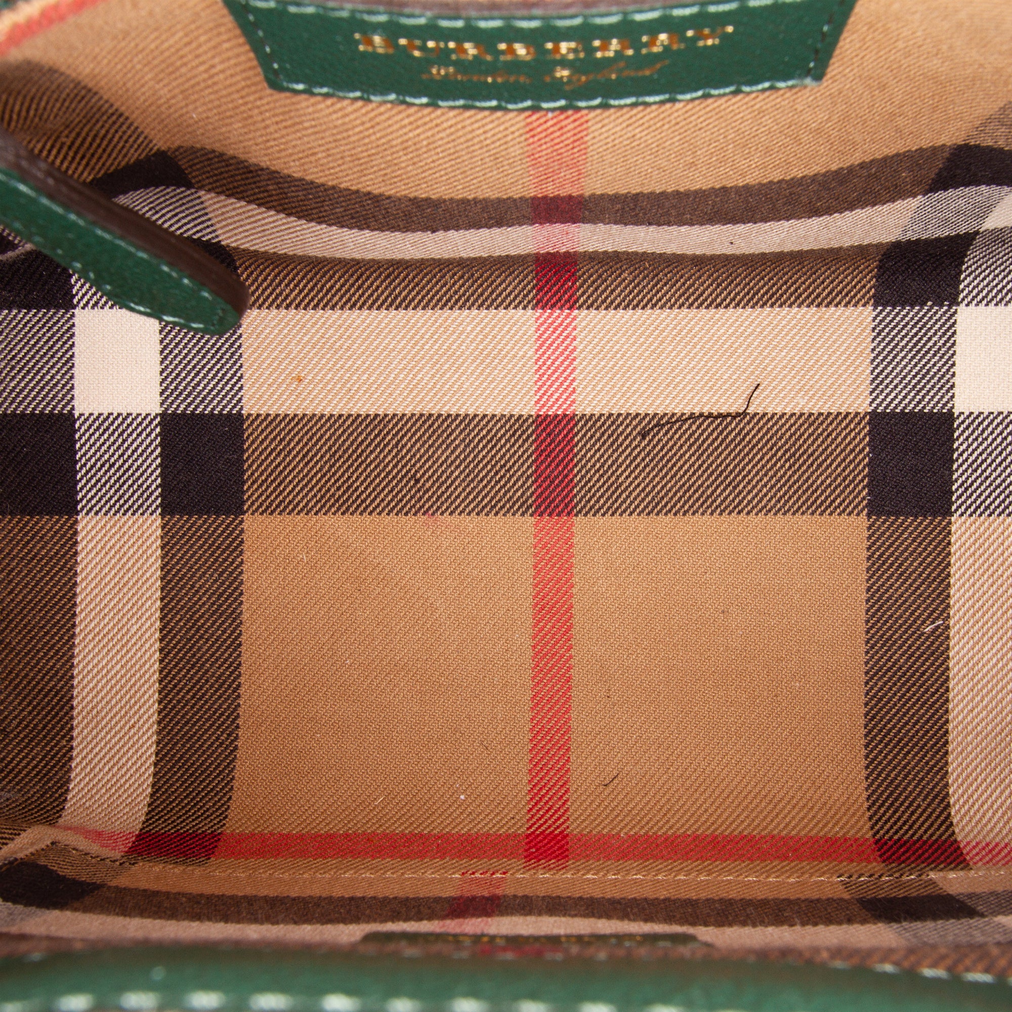 Small Grained Calfskin Buckle Tote Green - Lab Luxury Resale