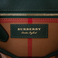 Small Grained Calfskin Buckle Tote Green - Lab Luxury Resale