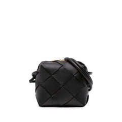 Mini Lambskin Intreccio Cassette Camera Bag Black - Lab Luxury Resale