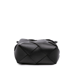 Mini Lambskin Intreccio Cassette Camera Bag Black - Lab Luxury Resale
