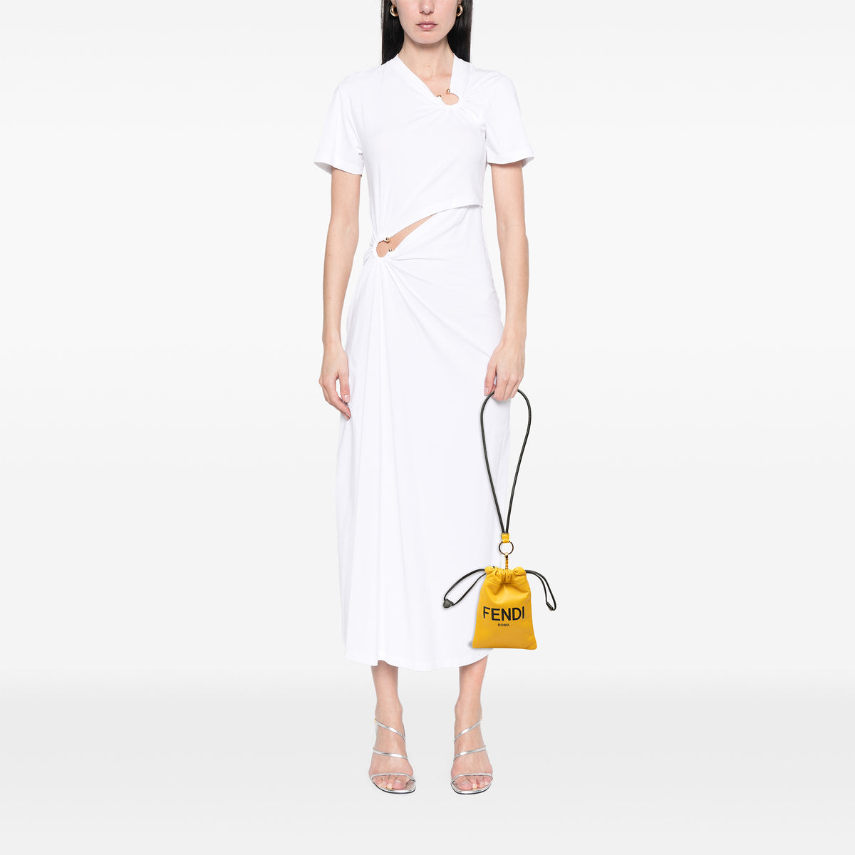 Nappa Logo Neck Phone Pouch Yellow - Lab Luxury Resale