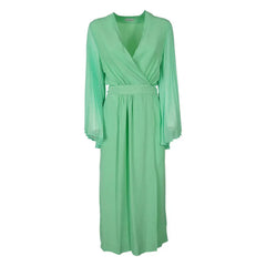 Dries Van Noten Dooley dress in size 36, new with tags, featuring stylish fabric and design, displayed on a hanger.
