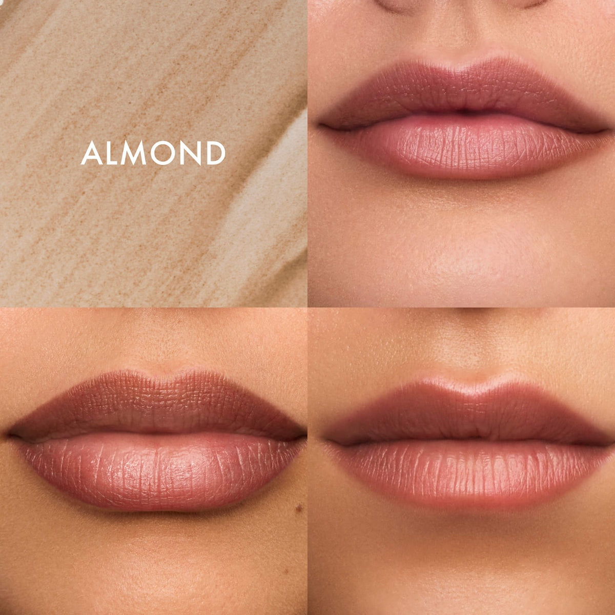 Almond-shaped lip stain tube from Summer Fridays Flushed Long-Lasting Lip Tint in natural almond shade, new in box.