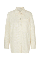BAUM UND PFERDGARTEN Mahina Organic Cotton Eyelet Shirt Jacket Size 36/4