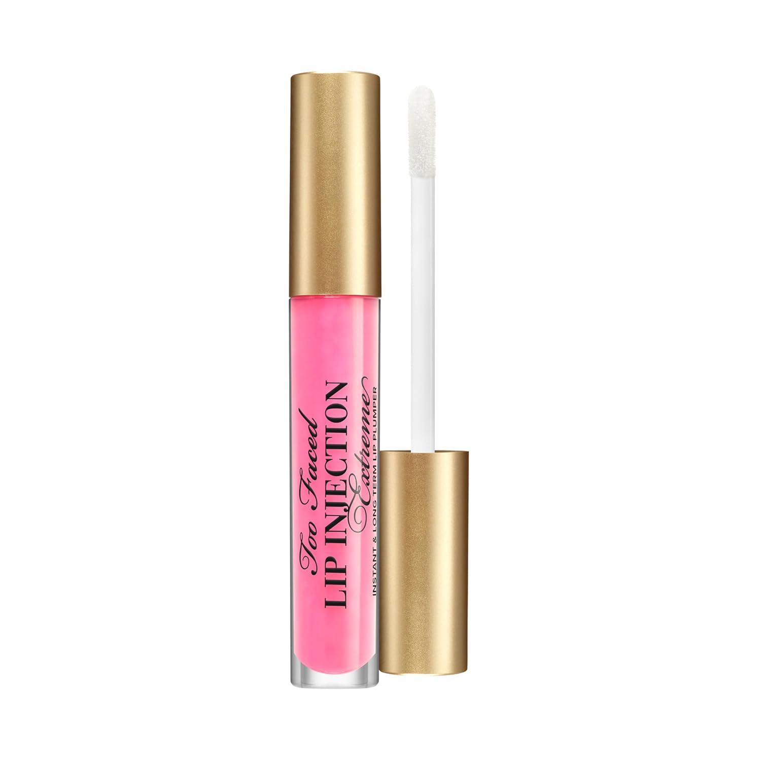 Too Faced Lip Injection Extreme lip plumper in bubblegum shade, displayed in packaging, for enhanced, fuller lips.