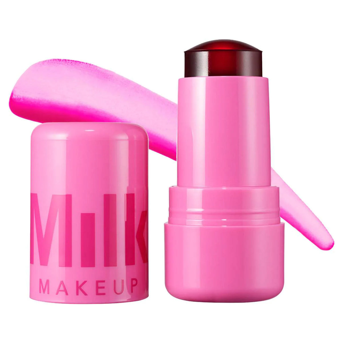 Milk Makeup Cooling Water Jelly Tint in burst shade, a vibrant lip and cheek blush stain with a gel-like, refreshing texture.