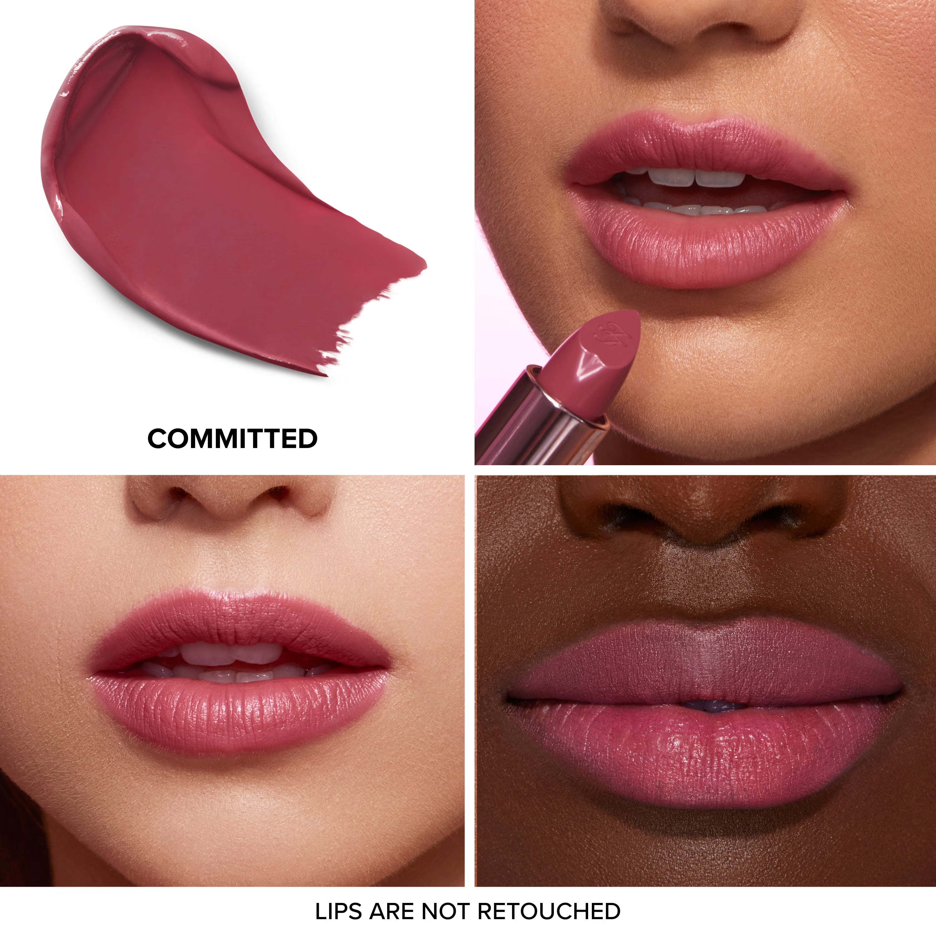 Too Faced Lady Bold Lipstick in various shades, new in box, showcasing vibrant colors and sleek packaging.