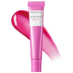 Glow Recipe Glass Balm lip treatment in dragon shade, featuring shiny, hydrating lip balm with a smooth, glossy finish.