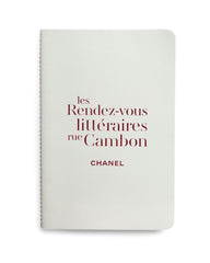 Chanel lined notebook with elegant cover, perfect for home office or stationery enthusiasts, featuring luxurious design and branding.