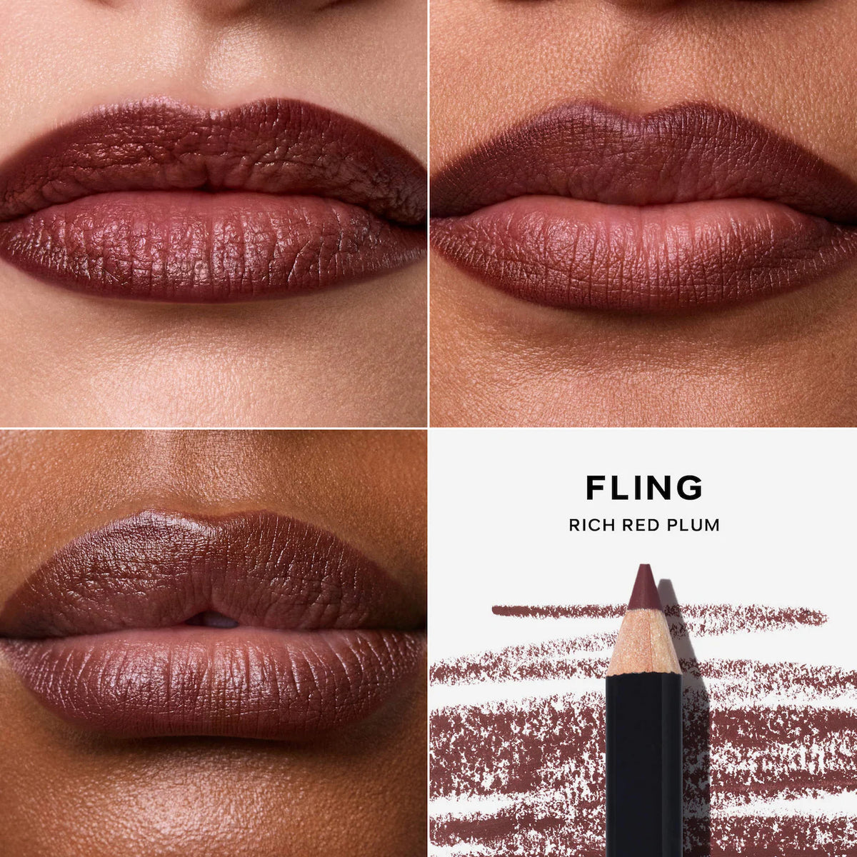 Saie Lip Liner 101 in a creamy, nourishing lip pencil with multiple shades, shown in a sleek black packaging.