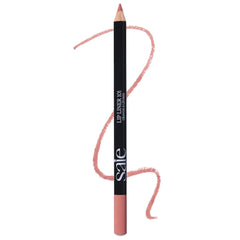 Saie Lip Liner 101 in a creamy, nourishing formula, displayed in a sleek black pencil with a pink tip, on a white background