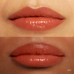 Rare Beauty Soft Pinch Tinted Lip Oil Stain in various shades, showcasing vibrant, glossy lips with a natural, youthful glow.