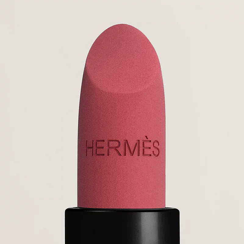Hermès Rouge Hermès light matte lipstick in shade Rose Epure, featuring a sleek, limited-edition beauty product with a smooth finish.