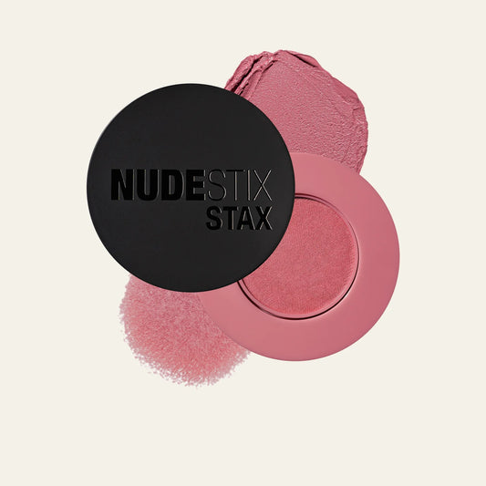 NUDESTIX STAX All Over Color Blush Balm in various shades, new in box, featuring creamy blush balms for natural color and glow.