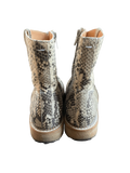 Maison Martin Margiela snakeskin ankle boots in size 35.5 featuring a sleek design and textured snakeskin pattern.