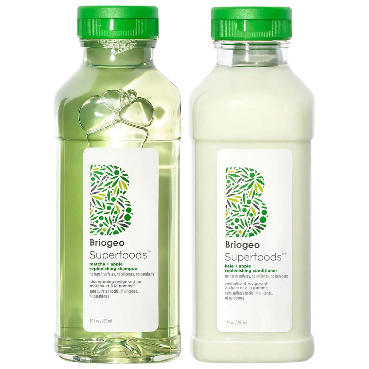 Briogeo  Superfoods Apple, Matcha + Kale Replenishing Shampoo + Conditioner Duo NIB